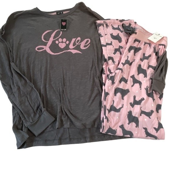 NWT COZY ZOE Love Dogs Long Sleeve Pajamas set/ Size‎ Small - Picture 2 of 3